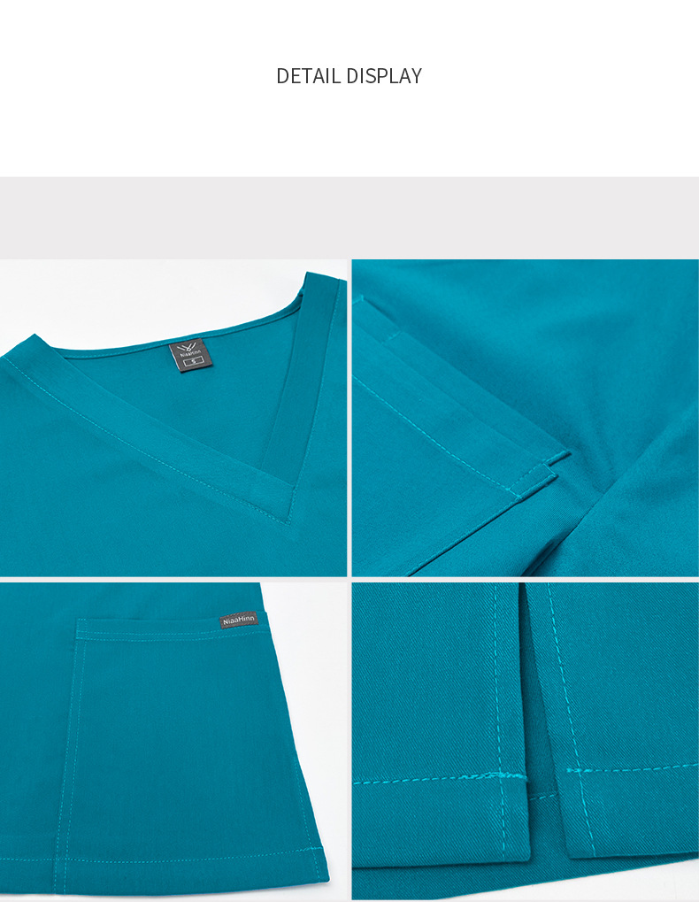 Dametøj Ny Farve, Sygeplejerskeuniform, Kortærmet Håndbørstninguniform Til Kvinder, Mundplejeuniform, Elastisk Hurtigtørrende Håndvaskuniform_voghion.com
