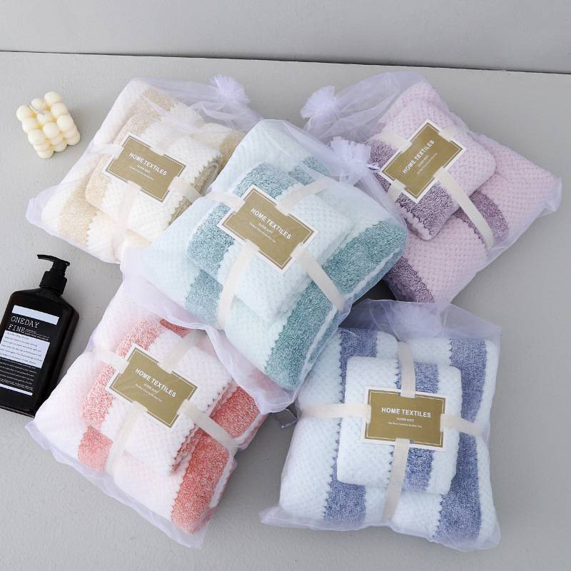Juego de regalo de toallas de coral polar - Juego de 2 piezas para padres e hijos, gruesas y absorbentes, para adultos y playa_voghion.com