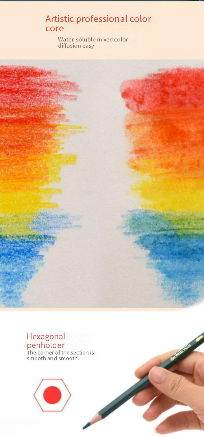 48-Color Wooden Oil-Based Colored Pencils Set For Kids & Adults, Vibrant & Smooth Drawing, Sketching, And Coloring, 2B Lead Hardness_voghion.com
