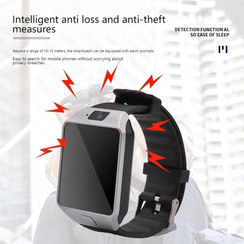 Orologio intelligente DZ09 con contapassi, funzione di chiamata e monitoraggio della salute - Funzione anti-smarrimento per bambini e adulti_voghion.com