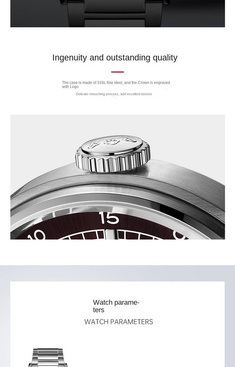 Schweizer automatische mechanische Marvin-Uhr: Stilvolle, leuchtende Freizeituhr für Herren_voghion.com