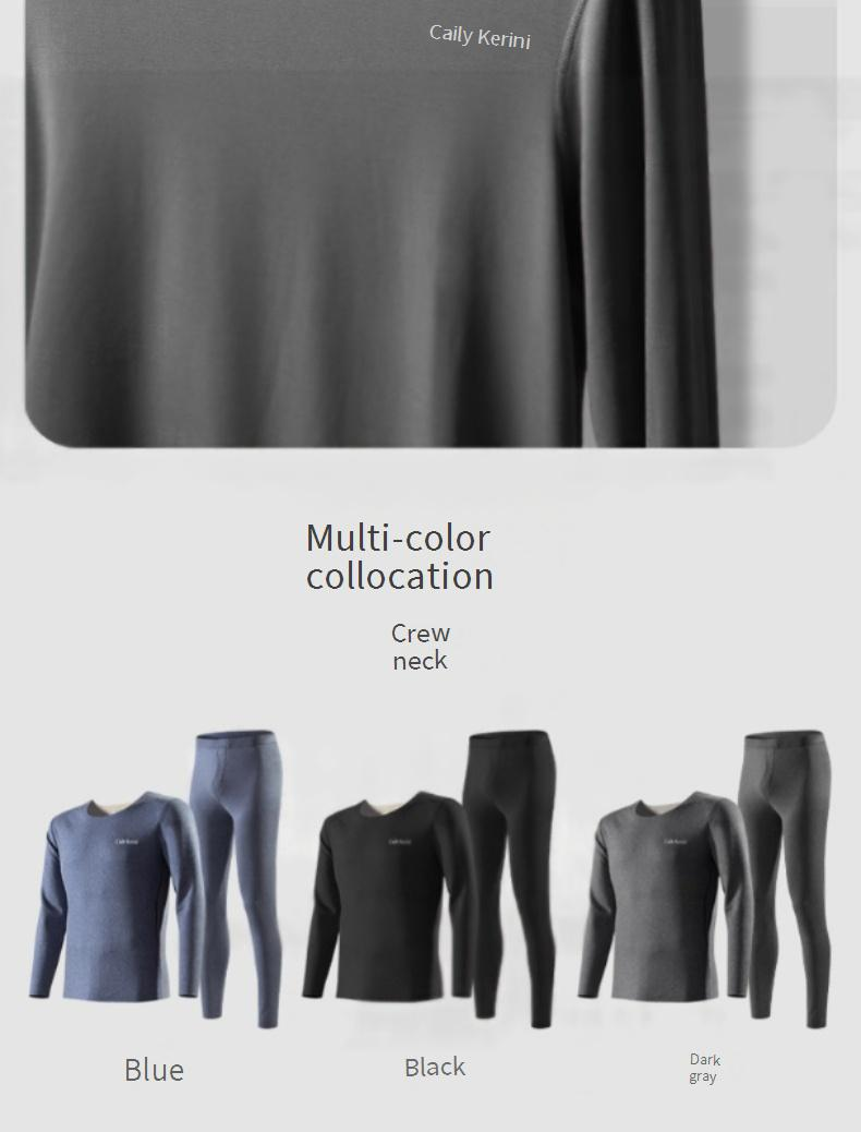 Thermisch ondergoedset voor heren – winterbasislaag met fleecevoering (L-4XL, zwart/blauw/grijs, doosverpakking)_voghion.com