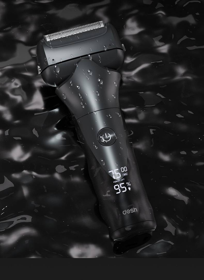 Professional Rechargeable Electric Shaver For Men With 3D Floating Heads, LED Display & Full Body Washable - Custom Color Options"_voghion.com