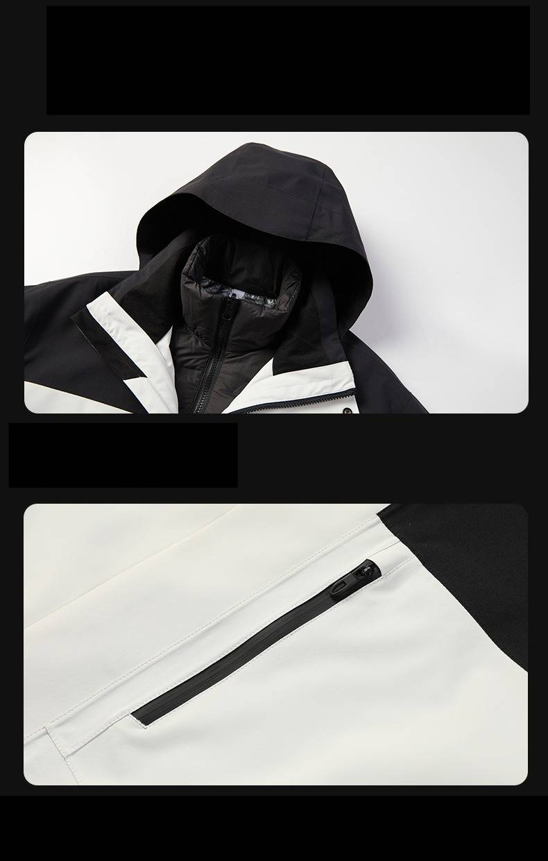 Unisex 3-in-1 Waterproof Ski Jacket With Detachable Fleece Liner – Windproof Winter Coat For Hiking, Camping & Outdoor Work_voghion.com