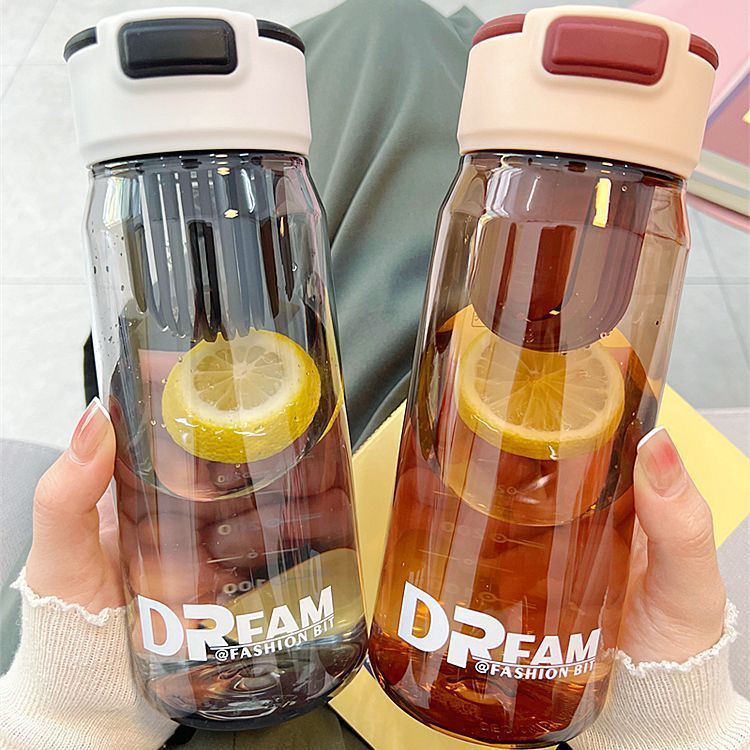 Minimalist Fresh Water Bottle For Men And Women, Aesthetic With Tea Infuser, High Temperature Resistant Plastic Cup,_voghion.com