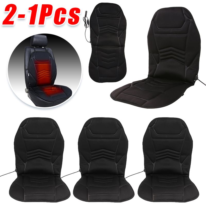 1/2Pcs 12V Heated Cushion Cloth Heater Winter Warmer Seat Car Accessories Heating Pads Set Universal_voghion.com