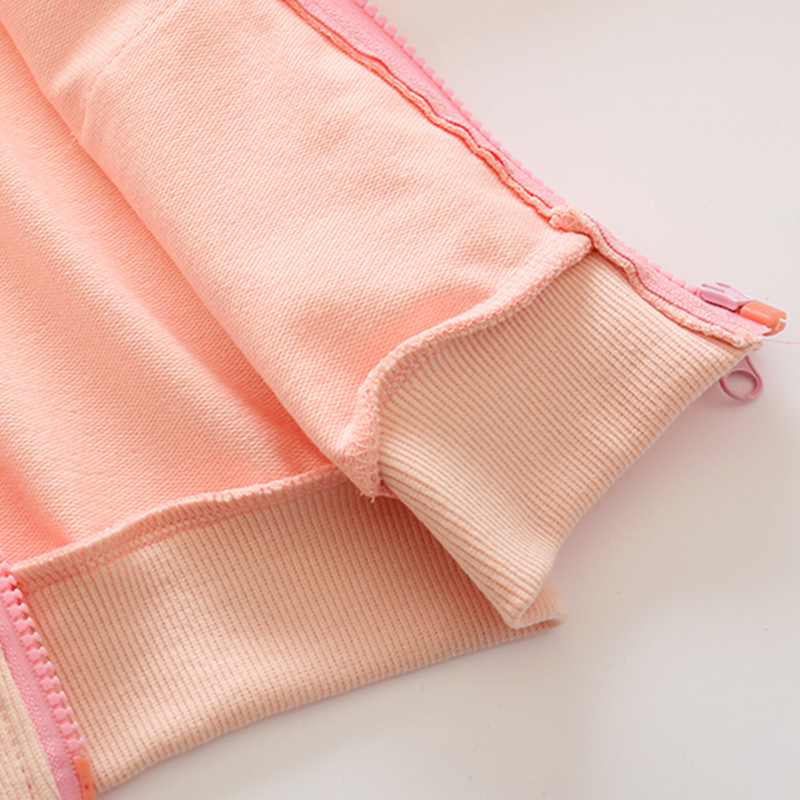 Ropa para niños Otoño abrigo con cremallera deportes sudadera con capucha pantalón conjunto de dos piezas_voghion.com