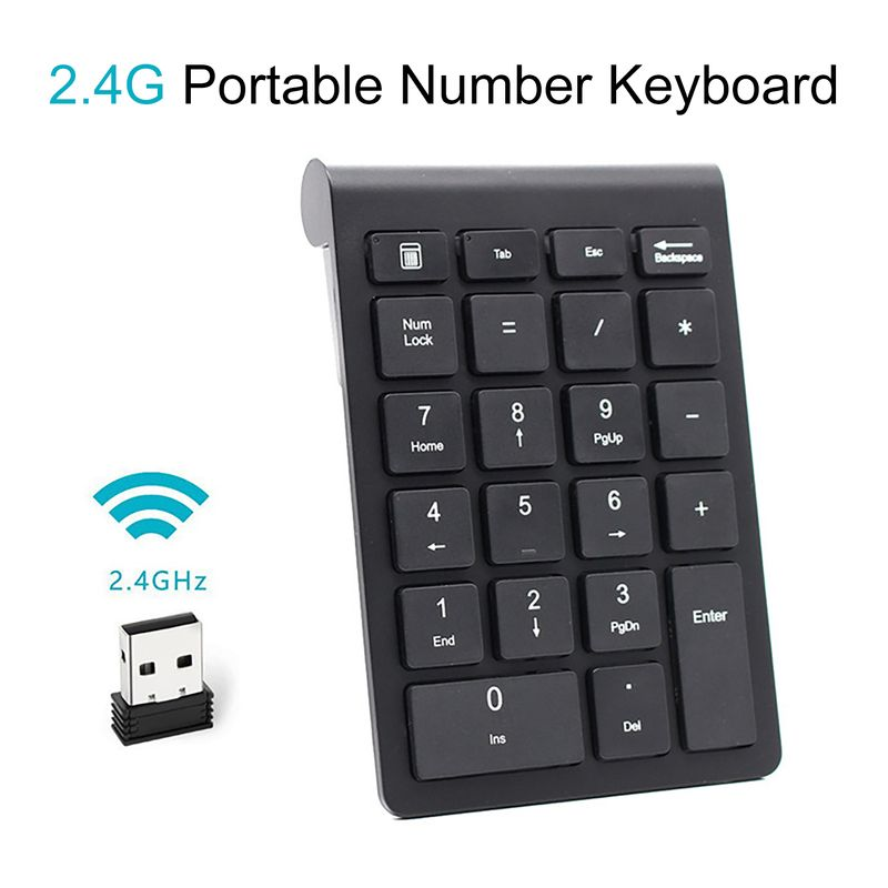Farfi RF304 Numeric Keypad Quick Response Plug Play 22 Keys USB 2.4G Portable Ultra-thin Number Keyboard for Accountant_voghion.com
