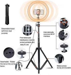 Mobile Phone Live Broadcast Bracket Tripod Desktop Landing Net Red Trembles Fast Hand Anchor Fill Light Photography Full Set_voghion.com
