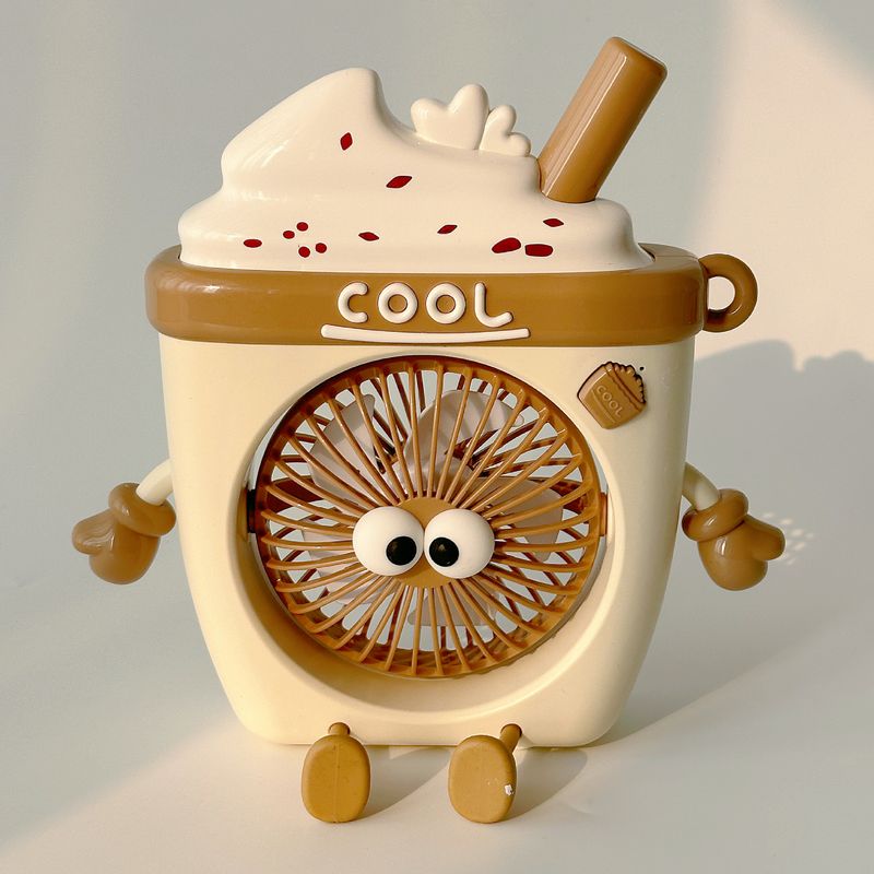 Eiscreme-Cartoon-USB-elektrischer, hochauflösender tragbarer Mini-Desktop-Ventilator_voghion.com