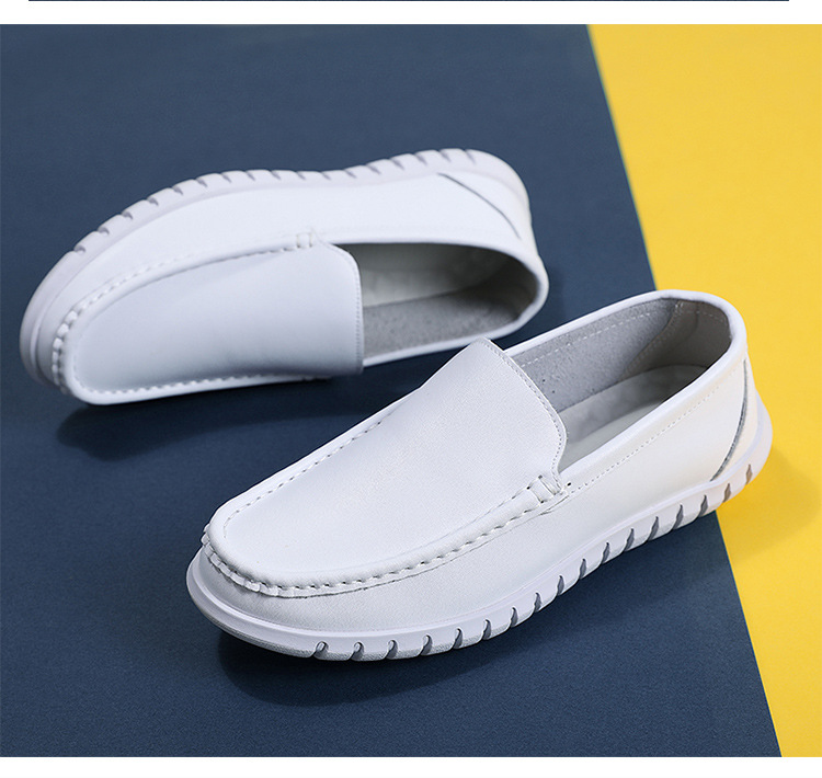 Scarpe da infermiere da uomo, bianche, con suola morbida e antiscivolo, scarpe da lavoro ospedaliere traspiranti e comode, scarpe casual con plateau da uomo_voghion.com