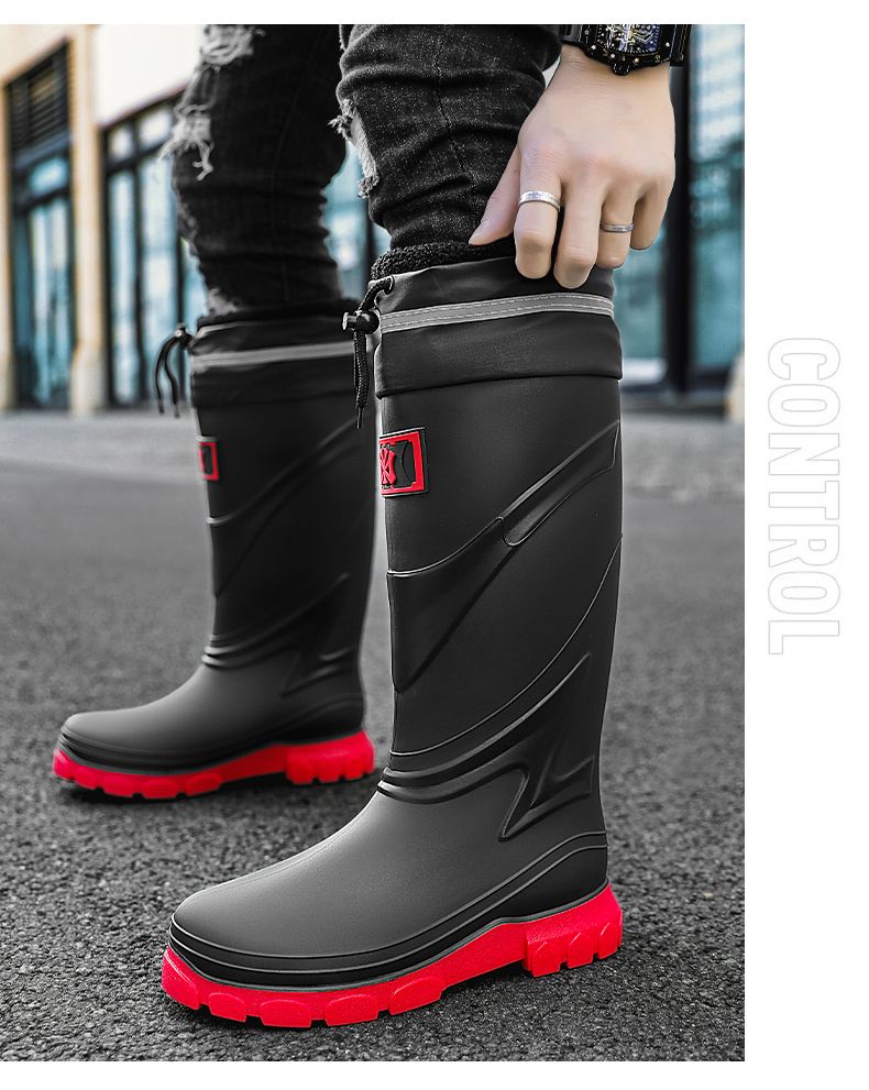 Wild Bird Association High Tube Waterproof Mouth Rain Boots Size 40-45_voghion.com