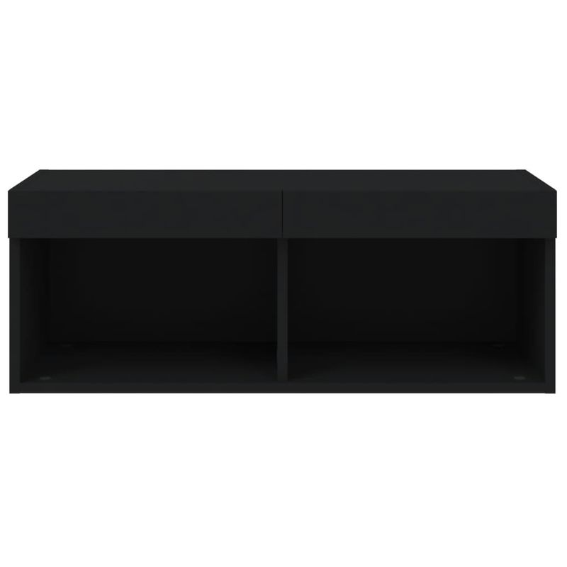 TV-Schrank mit LED-Leuchten Schwarz 80x30x30 cm_voghion.com