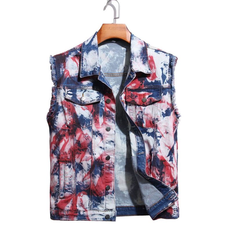 Men's Clothing New Style Trendy Fashion Denim Vest Simple And Versatile Casual Denim Jacket_voghion.com
