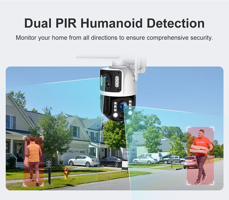 Caméra de sécurité solaire extérieure 6 MP, zoom 99X, Wi-Fi/4G, version UE, vision nocturne, étanchéité IP66, stockage sur carte TF, caméra de surveillance à énergie solaire._voghion.com