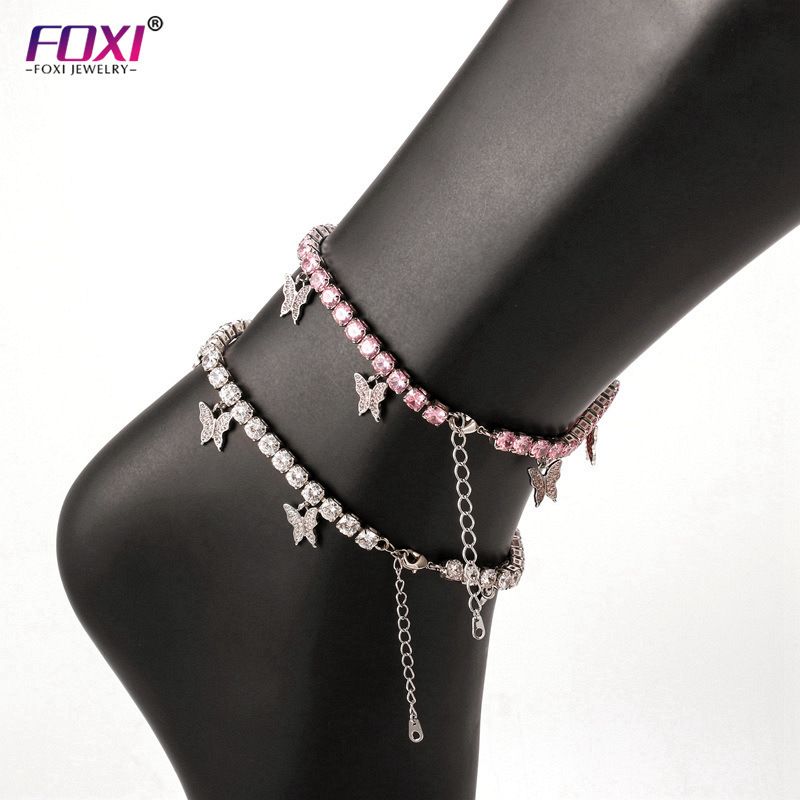 Foxy Accessories Nuova cavigliera a farfalla in zircone per donna, gioielli raffinati da donna_voghion.com