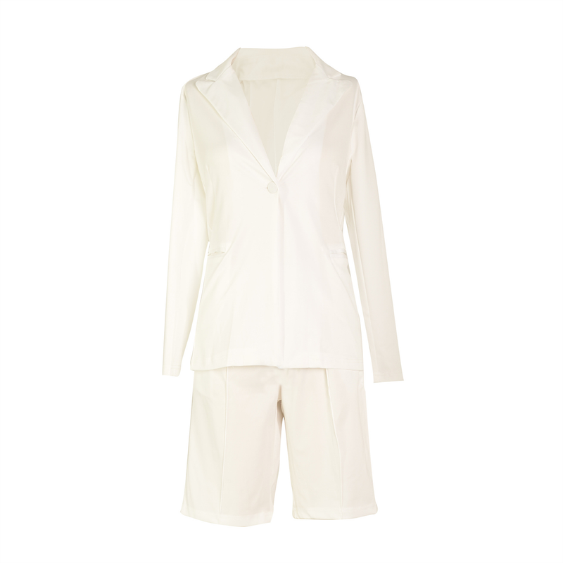 Dammekleeder Onofhängeg Websäit Kostümjacket Shorts Zweedeel Fréijoer Summer Casual Kostüm_voghion.com