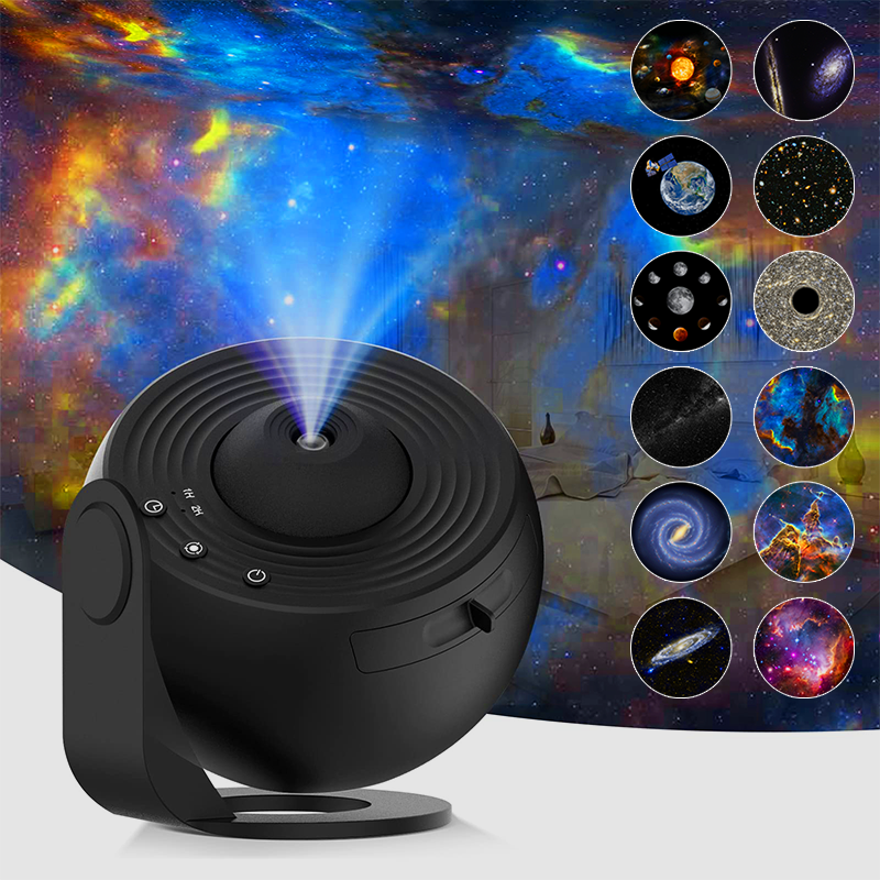 Planetariumsprojektor, Galaxieprojektor, Sternenprojektor, 13 Filmblätter, erfüllen die Fantasie des Sternenhimmels, extrem romantisch für das Schlafzimmer_voghion.com