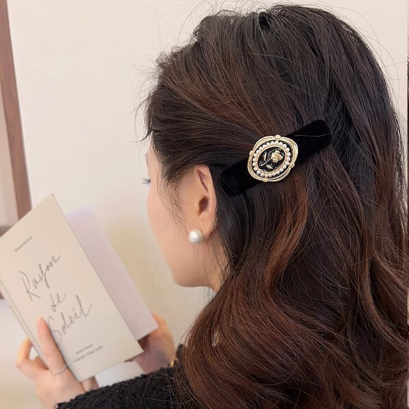 Nuova forcina coreana in velluto per donna, piccola forcina per frangia laterale in stile profumato, forcina per capelli di alta qualità, elegante accessorio per capelli_voghion.com