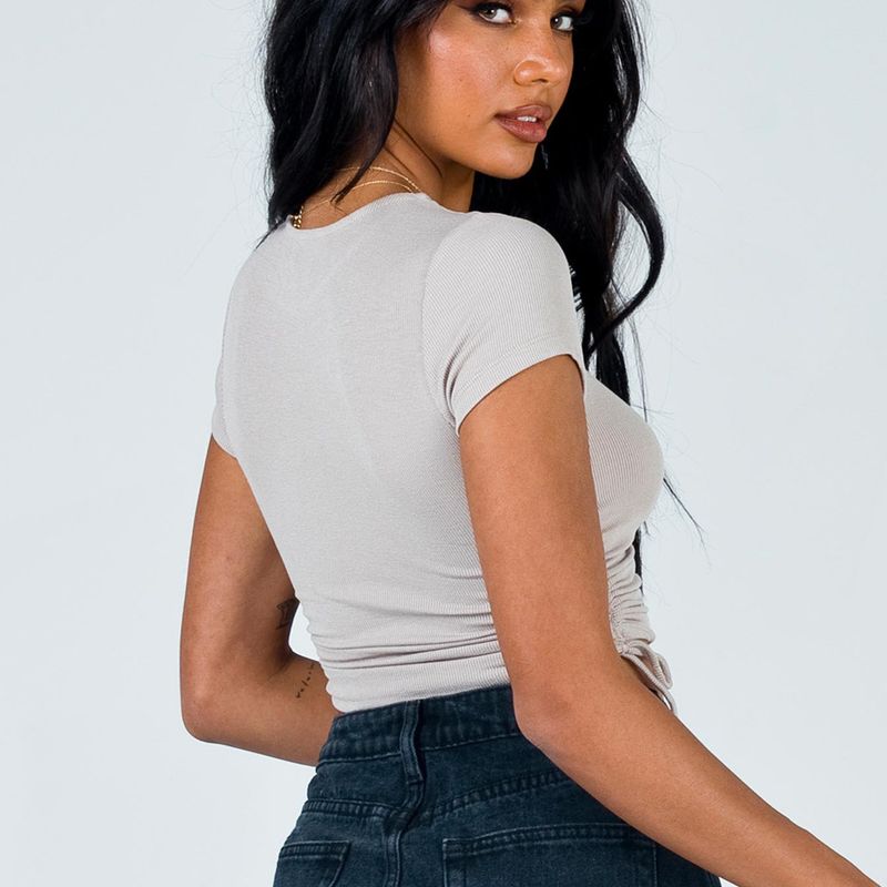 Sexy Pit Stripe Open Navel Short Savelkamās siksniņas apaļš kakla t-krekls ar īsām piedurknēm_voghion.com