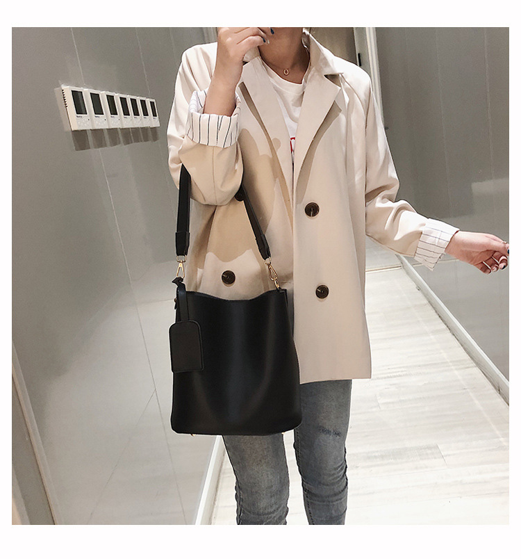 Baobao Women's 2024 New Fashion Shoulder Bag Simple and Casual Versatile Handheld Crossbody Women's Bag Large Capacity Retro Style Bucket Bag_voghion.com