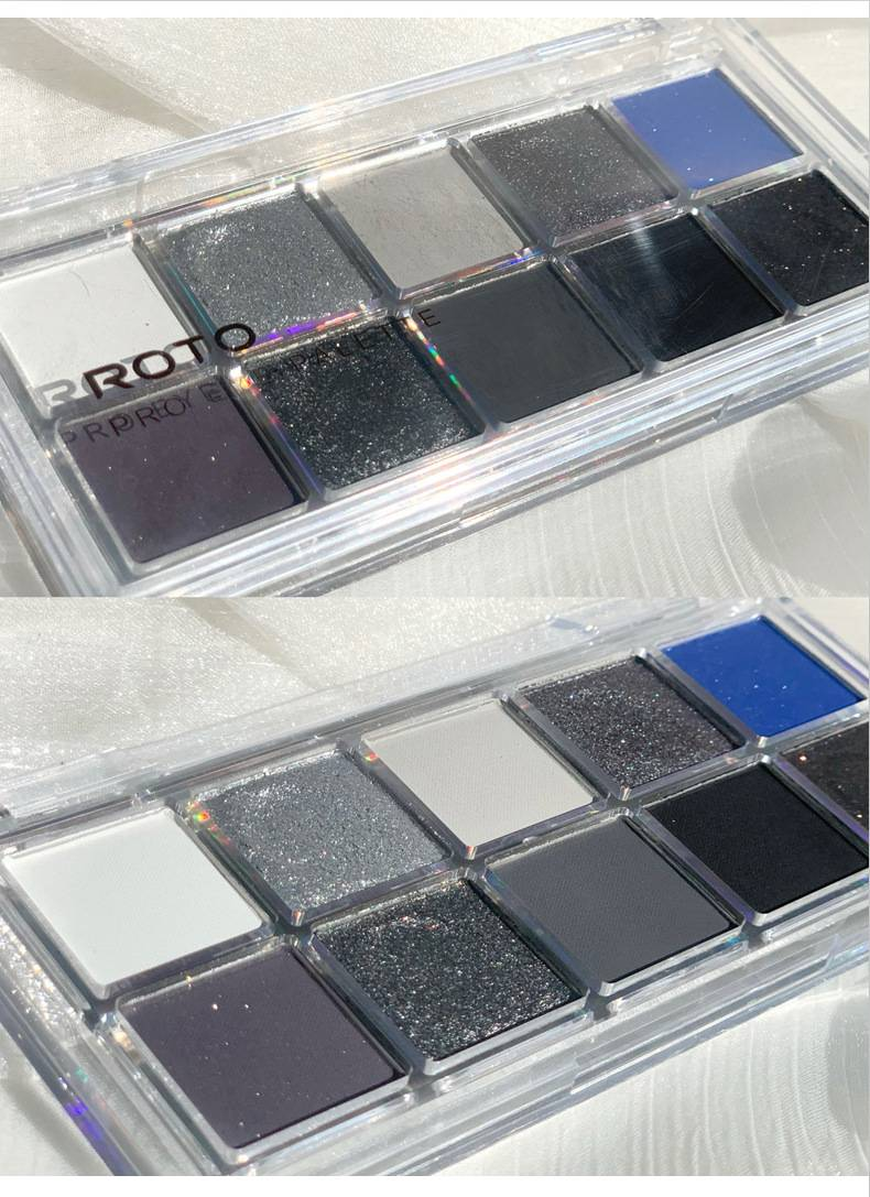 Posuda za sjenila u deset boja, Silver Horn King Earth Pearl Blue mat sjenilo u 10 boja_voghion.com