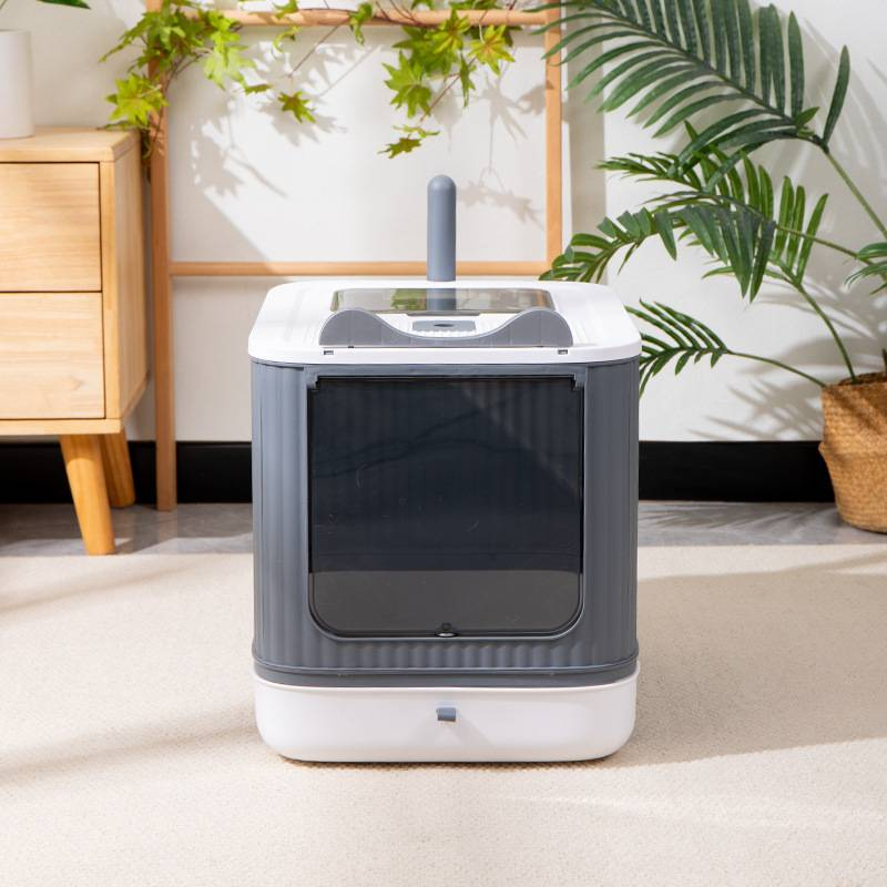 Cat Litter Boxes Litter Box Fully Enclosed Oversized Splash Proof Odor Proof Sterilization Drawer Cat Toilet_voghion.com