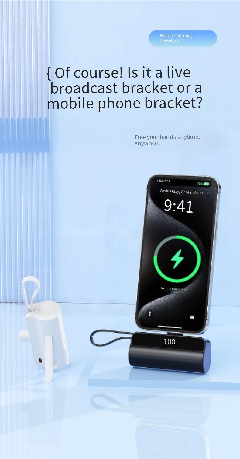 Mobilo tālruņu aksesuāri Jauns kapsulas mini portatīvais barošanas bloks Dāvanu mobilajam tālrunim Avārijas mobilais barošanas bloks_voghion.com