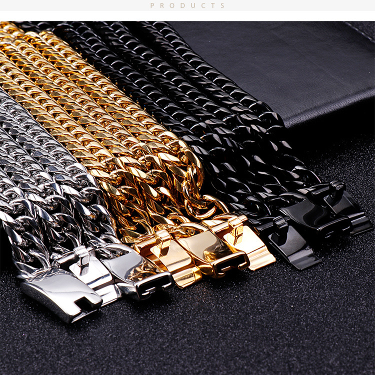 Collier chaîne fouet en acier inoxydable pour homme – Design géométrique élégant pour un look tendance – Longueur réglable 45-65 cm_voghion.com