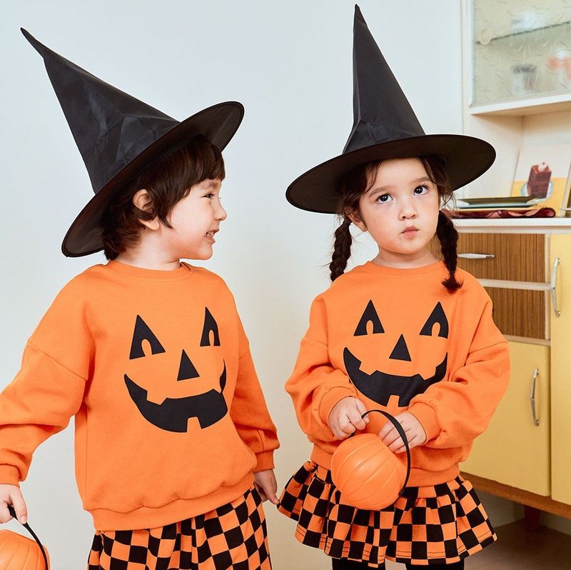 Neue Halloween-Kürbis-förmige Kinderanzüge Ins Koreanische Version der langärmeligen Kinderanzüge Kinderferienkostüme_voghion.com
