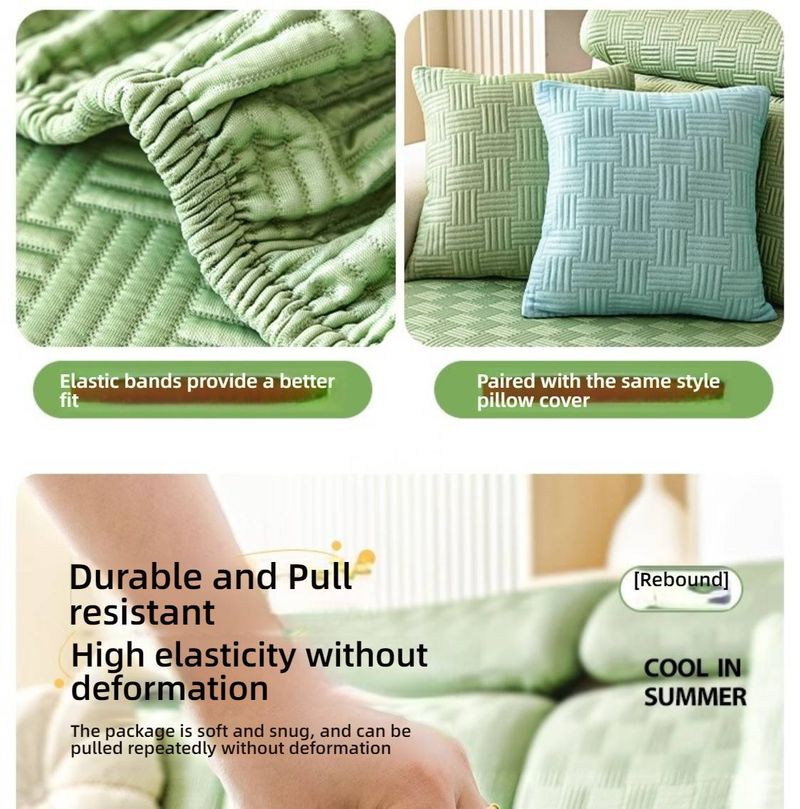 Copridivano rinfrescante estivo – Copridivano antiscivolo in seta ghiacciata con tessuto traspirante (universale per divani e divanetti)_voghion.com