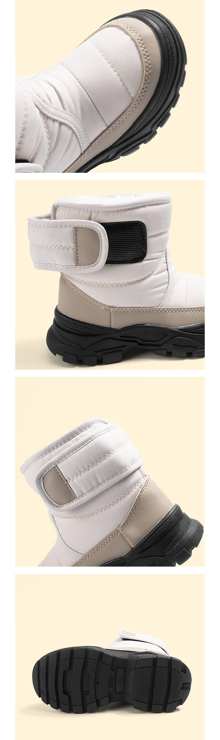 Kids' Winter Fleece-Lined Snow Boots – Warm PVC Booties With Thick Sole For Boys, Non-Slip & Comfortable (Sizes 26-32)_voghion.com