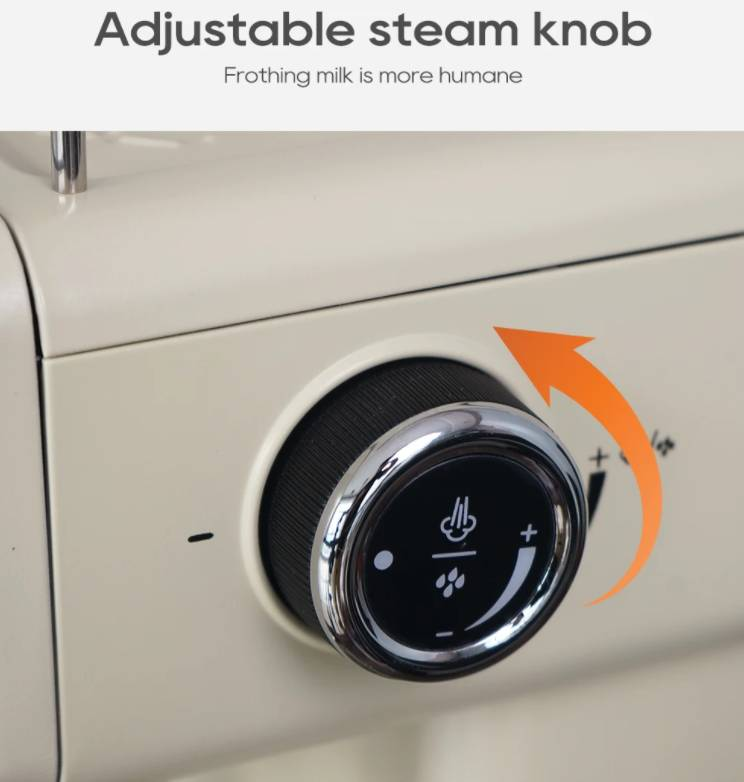 PSH10PLUS-WH-EU 1350W Halbautomatische Kaffeemaschine, 20Bar Pumpendruck, Pulverhammer, 58mm Temperaturregler, beweglicher Filter, Kalt-/Heißkonzentrat_voghion.com