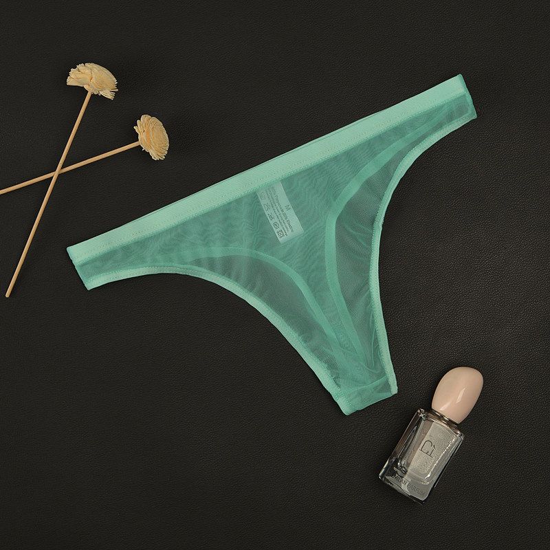 Junye Men's Ultra Thin Mesh Transparent Pouch Free Thong Soft Breathable Sexy Unisex Underwear_voghion.com