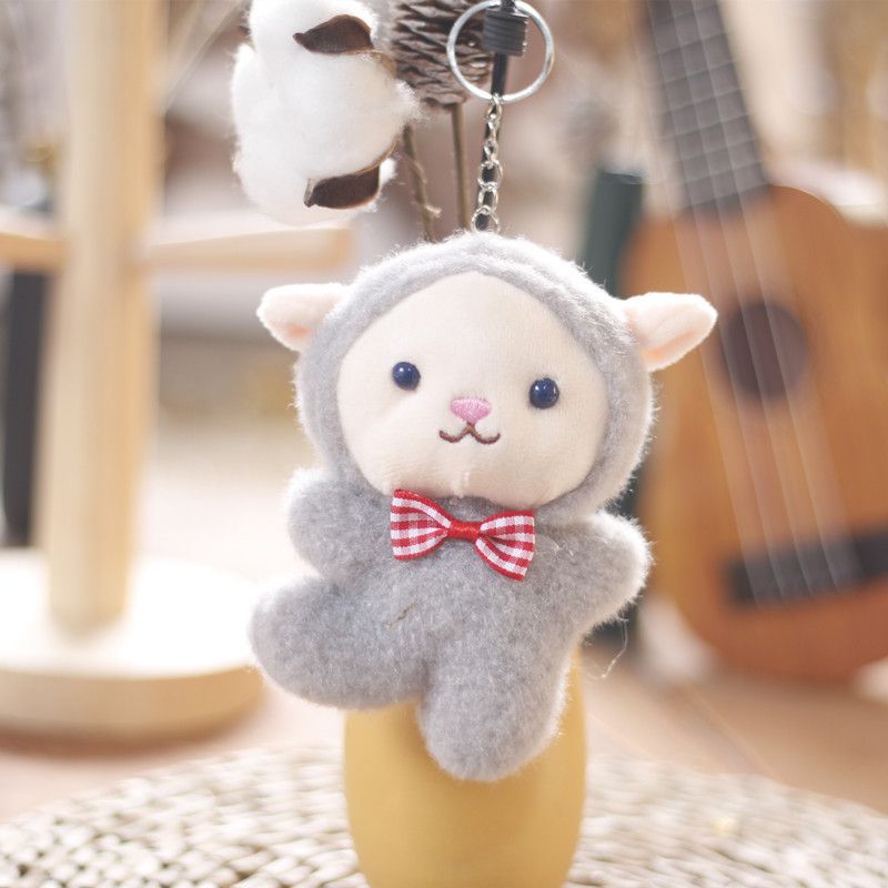 Cute Plush Sheep Adorable Toy Keychain Soft Lamb Stuffed Charm Animal Bag_voghion.com