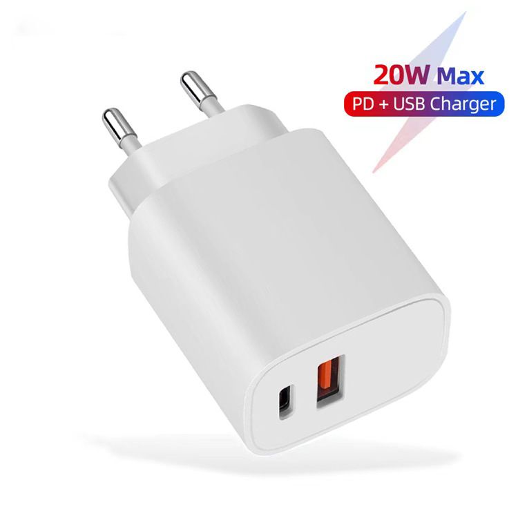 20W Charger PD+QC3.0 Port USB Charging Head Dual Protocol Suitable For 12 Android Phones_voghion.com