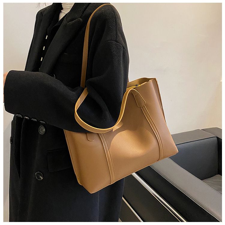 Grands sacs pour femmes automne et hiver 2021, nouveau style coréen, tendance, simple, grande capacité, en cuir souple, sac à bandoulière décontracté et polyvalent_voghion.com