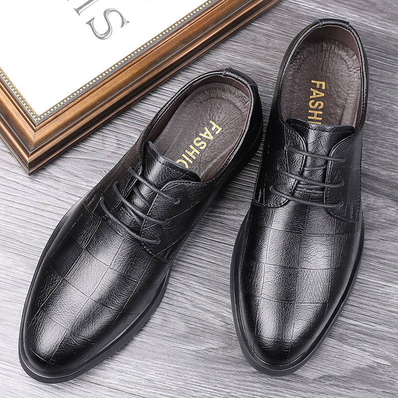 Freizeitschuhe für Herren mit verstecktem Erhöhungsdesign, spezielle kleine, modische All-Match-Lederschuhe mit Gummisohle_voghion.com