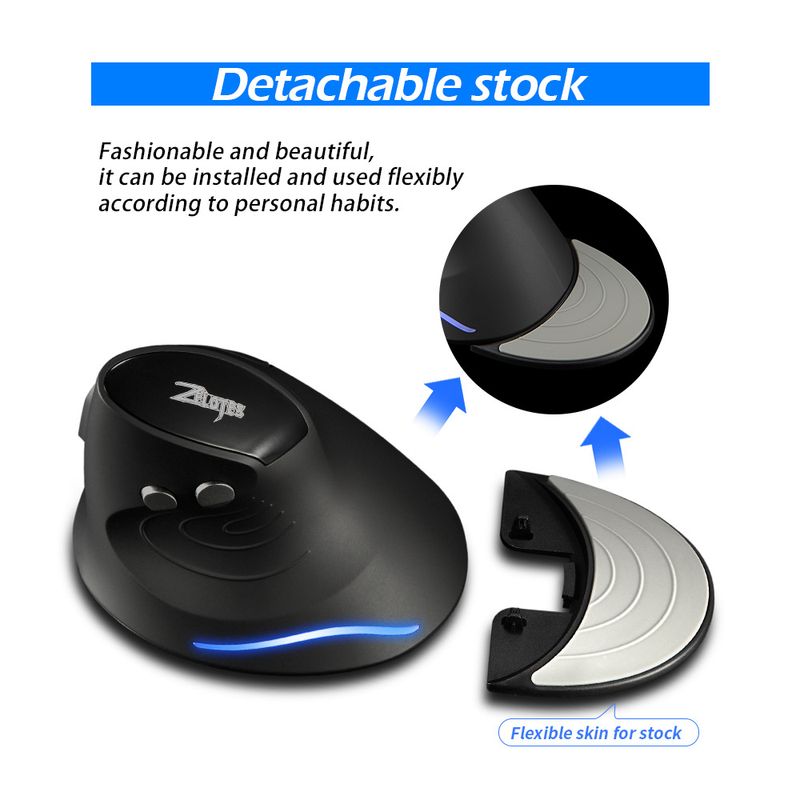 Digitex Digitex Master F17 Vertical Ergonomic Snail Style Anti-Mouse Hand Laptop Desktop Wireless Mouse_voghion.com