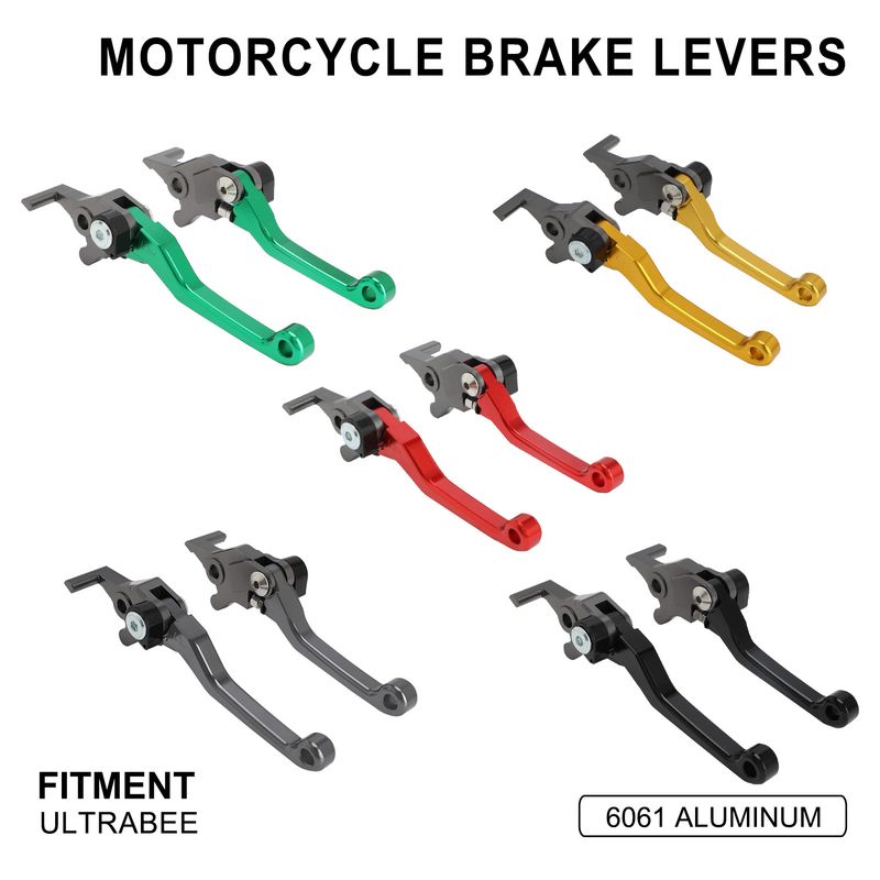CNC Machined Aluminum Brake & Clutch Levers For Dirt Bikes - Universal Fit For Most Off-Road Motorcycles (Black/Red/Gold/Titanium)_voghion.com