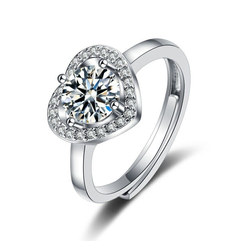 I tuoi diamanti Mosang Stone con un piccolo design a forma di supporto: un regalo di lusso leggero 520 per fidanzata, amante, coppia, anello di nozze_voghion.com