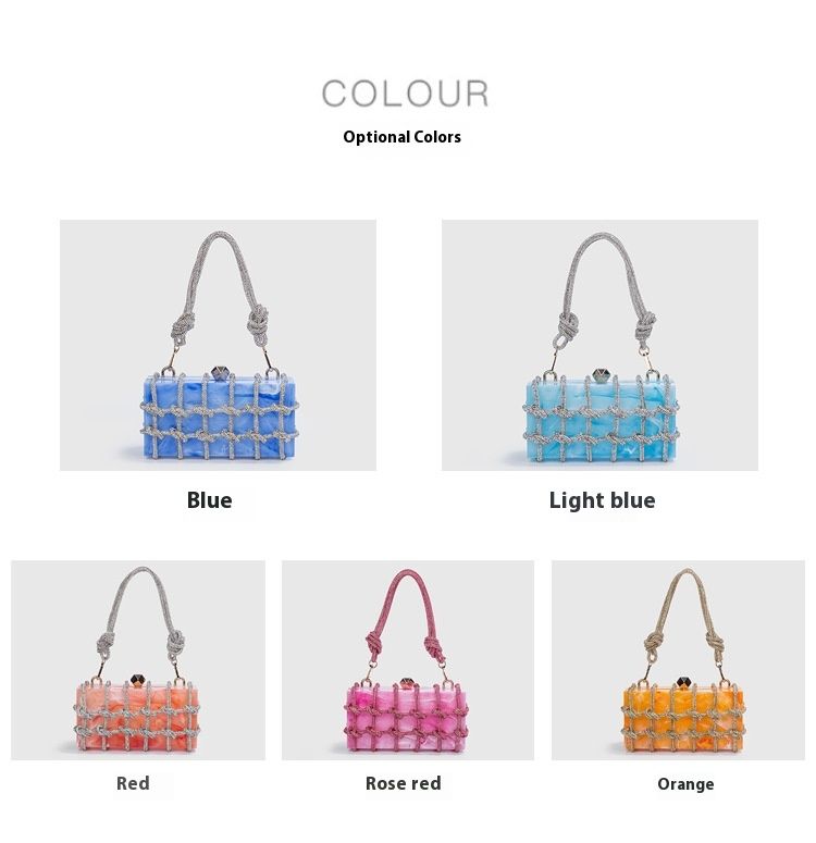 Nieuwe Aggreko Transparante Opbergdoos Banket Handgeweven Touw Kleine Vierkante Tas Onderarm Handtas_voghion.com