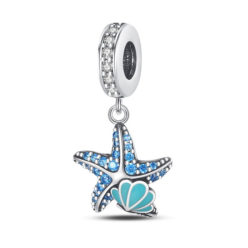 Women's Jewelry Luminous Ocean Style Shell Crab Dolphin Starfish Turtle Pendant Silver Plated DIY Jewelry Accessories Beads_voghion.com