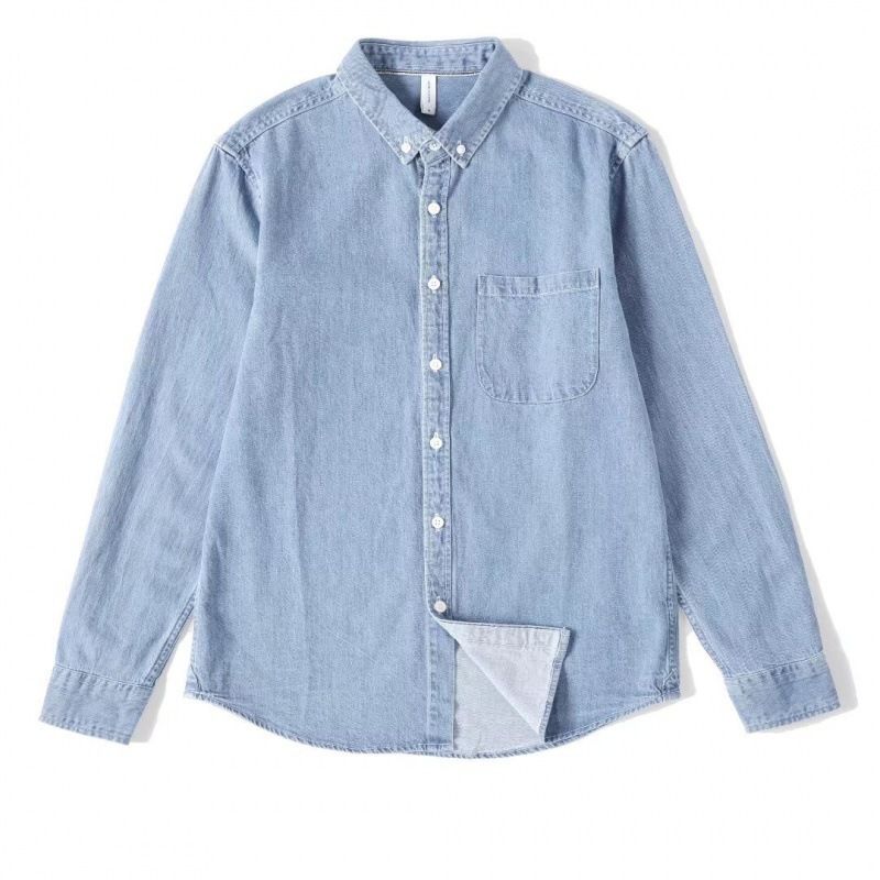 Men's Denim Jacket Japanese Trend Loose Casual Shirt Design Sense Patch Tooling Jacket Top_voghion.com