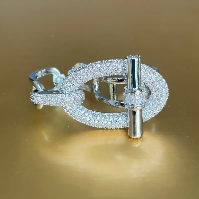 Conjunto de artesanato boutique Chain Heavy Industry: pulseira com nariz de porco, colar punk, anel, joias de designer originais._voghion.com