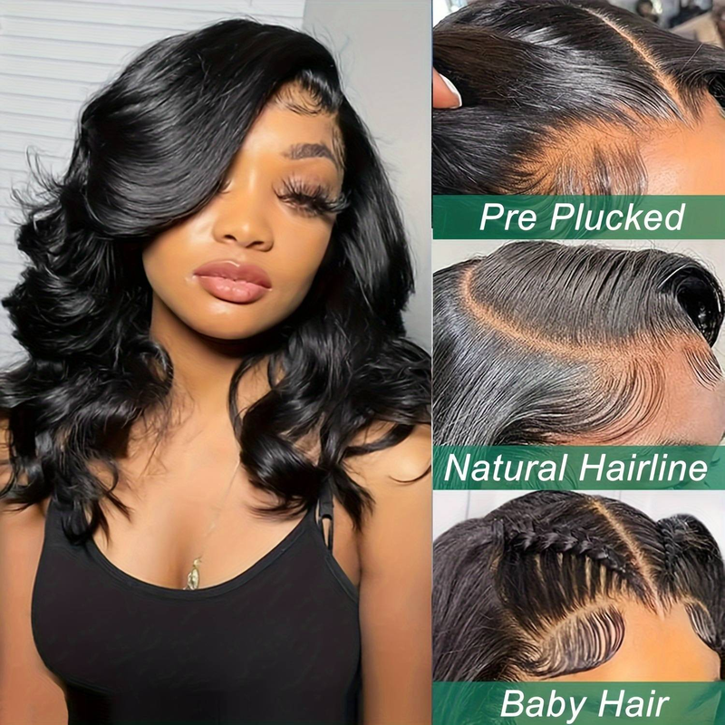 4*4 spitze kurze bob 100% menschliches haar körper dauerwelle lockige perücke perücke natürliche farbe_voghion.com