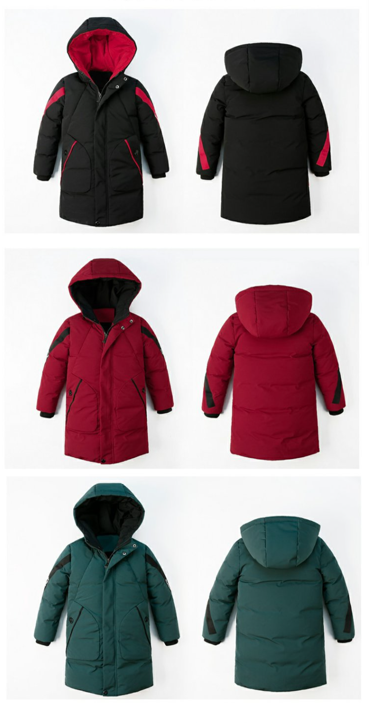 Kids Clothing Boys winter cotton coat new models children thick down cotton coat boys mid-length autumn and winter coat cotton coat_voghion.com