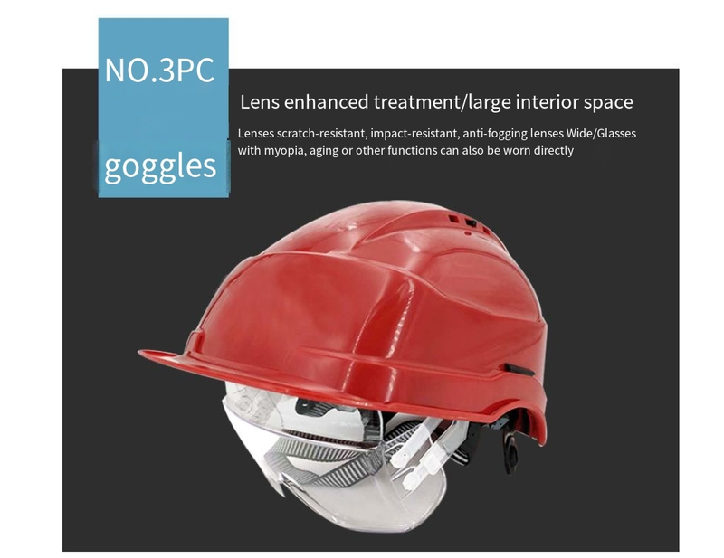 Safety Helmet With Goggles ABS Anti Smash Construction Site Nuclear Power Special_voghion.com