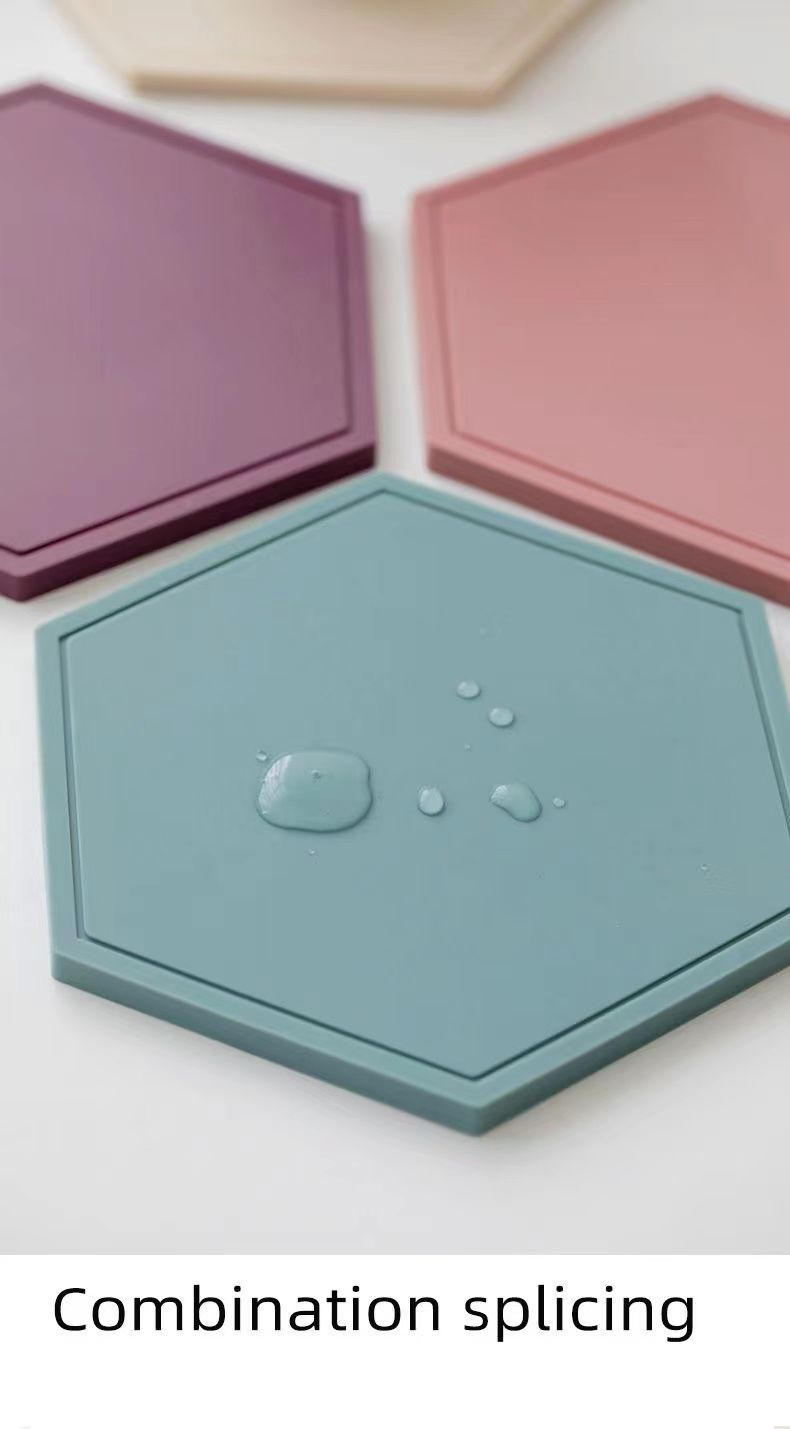Tapis isolant en silicone pour salle à manger, tapis anti-brûlure pour casserole, plat, assiette, dessous de plat résistant aux hautes températures_voghion.com