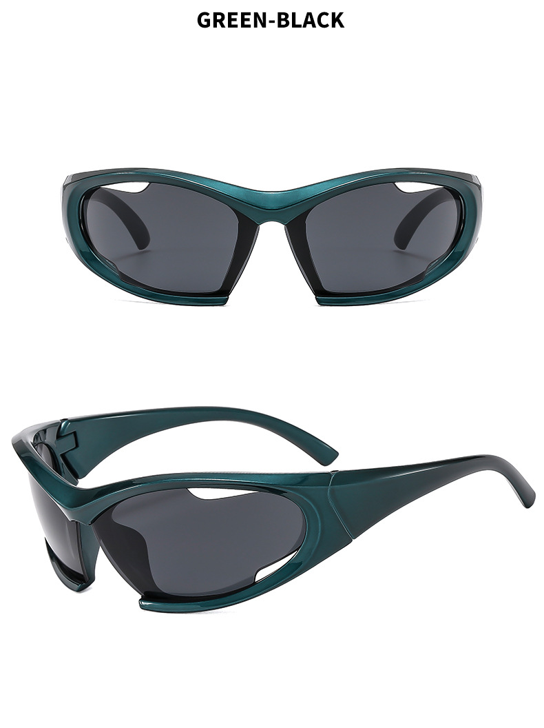 Men's Sunglasses New Style Mountaineering Hollow Sunglasses Fashion Outdoor Cycling Glasses Personality Running Windproof Goggles_voghion.com